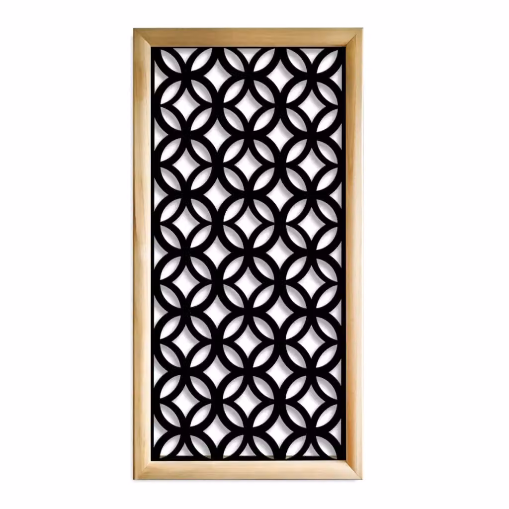 Moduli Decorativi Geometrici Signorbit ECLECTIC in Legno e PVC, Colore Nero, L 73 cm x H 148 cm – 2
