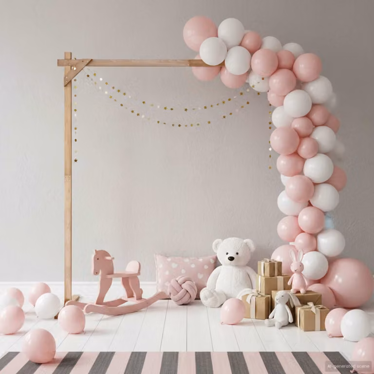 Arco nuziale moderno vidaXL in legno marrone e rosa L/P/H: 225 x 95 x 226 cm