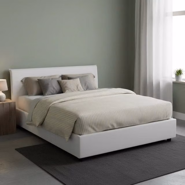 Letto Matrimoniale Anassimene Talamo Italia con Materasso Incluso, Bianco, L/P: 160 x 200 cm