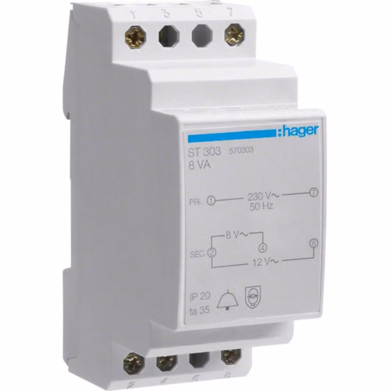 Klingeltrafo 8V/1,0A-12V/0,67A ST303 (ST303)