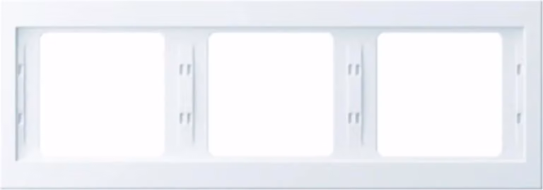 Cornice Berker tripla orizzontale, K.1, bianco polare lucido, 1 pz.