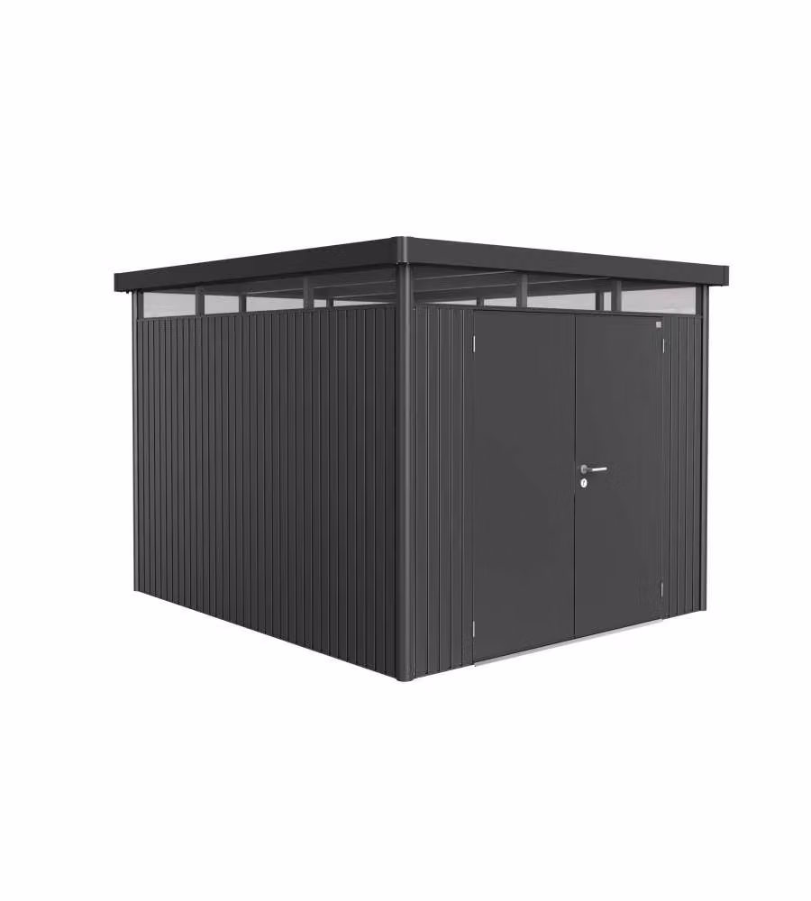 Casetta HighLine Misura H5 grigio scuro metallizzato, porta a due battenti