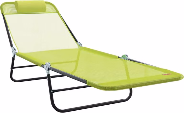 Lettino prendisole pieghevole Verde 182 x 55 x 85,5 cm