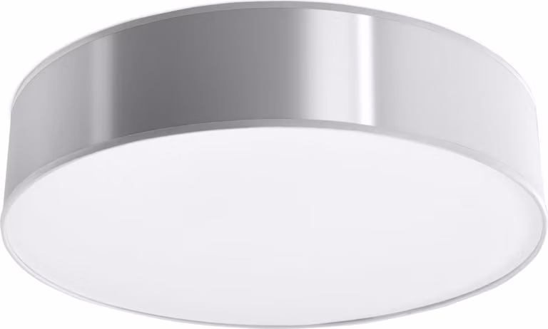 Plafoniera rotonda PIAZZA grigio-bianca 3xE27x15W in plastica, dimensioni: 12x45x45 cm, IP20, Pure Lume