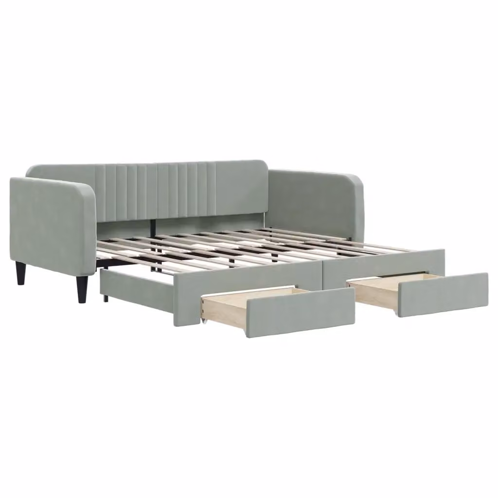 Divano Letto Moderno vidaXL Grigio con Struttura Imbottita per Soggiorno e Camera da Letto – 2