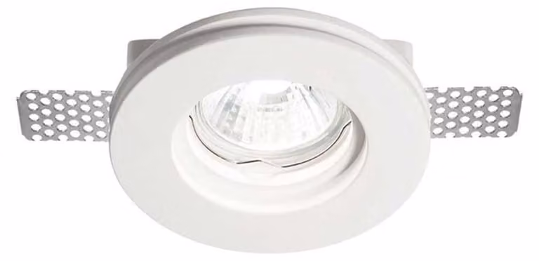 Faretto Ad Incasso Moderno Samba Gesso Bianco 1 Luce Gu10 D60Cm