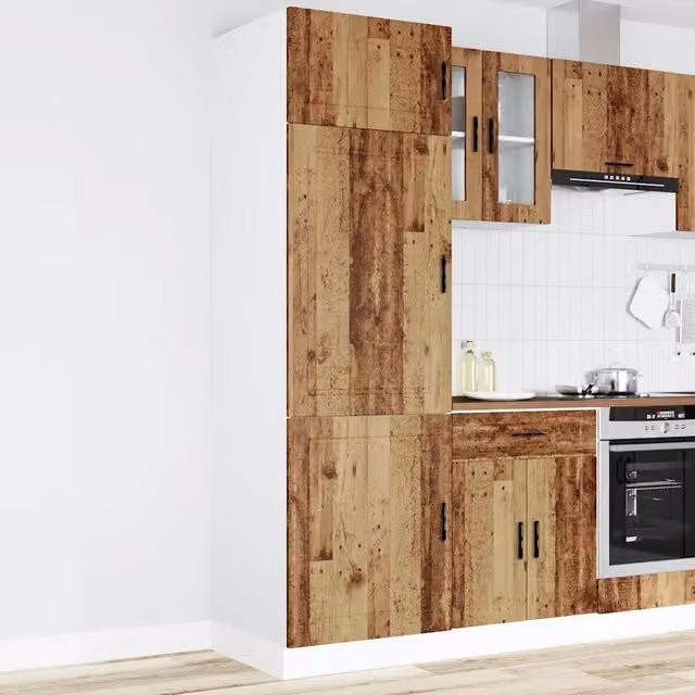 Armadio da Cucina-Credenza da Cucina Porto Legno Antico in Legno Multistrato