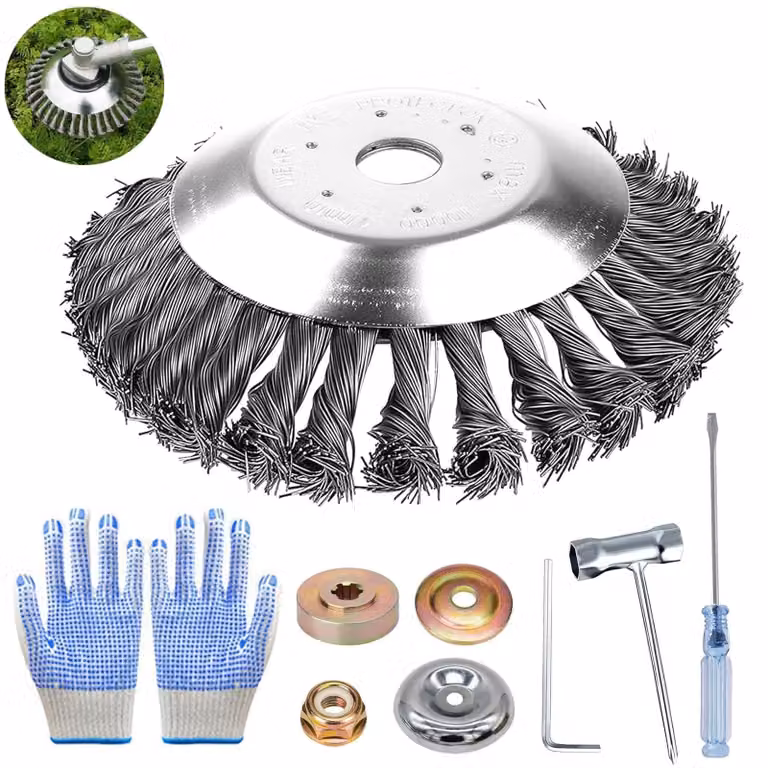 Set di 2 spazzole universali per decespugliatore
