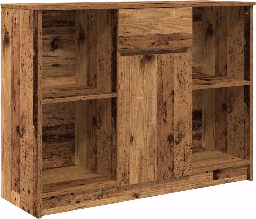 Credenza con Cassetto Legno Antico 101x35x76 cm in Truciolato