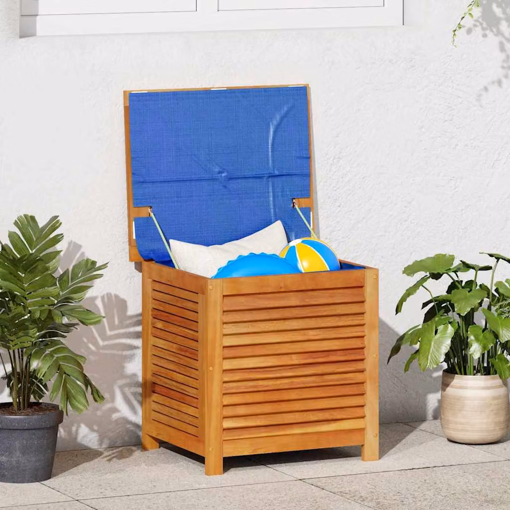 Contenitore da giardino vidaXL in legno di acacia massello oliato marrone con feritoia L/P/H: 50 x 60 x 56 cm