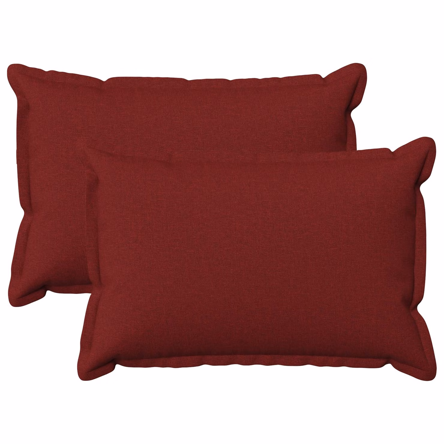 Set di 2 cuscini vidaXL HOUTEN in lino colore rosso vino, forma rettangolare, L/P/H: 50 x 50 x 30 cm