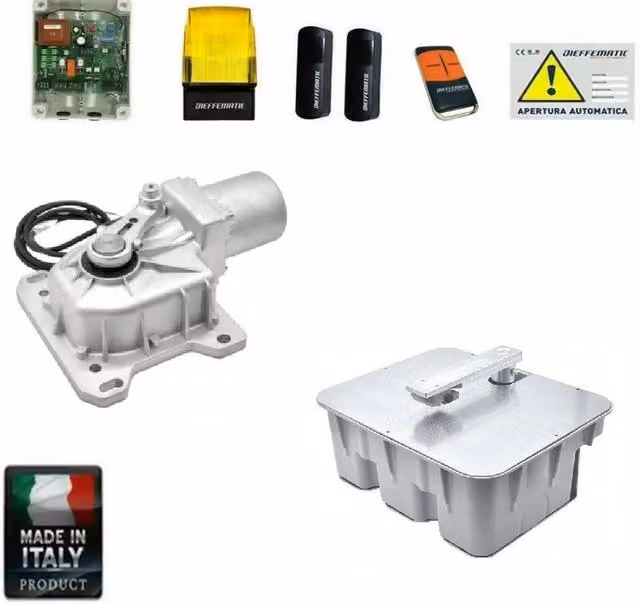 KIT CROMO AUTOMAZIONE CANCELLO A BATTENTE 230V INTERRATO CON CASSA DI FONDAZIONE