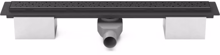 Canaletta lineare in plastica Chud?j nera da 950 mm con scarico laterale D 50 e sifone orientabile CH PA 950 DC