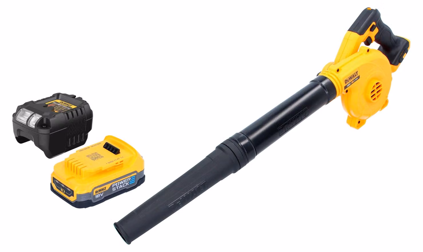 Soffiatore a batteria DeWalt DCV 100 E1 / soffiatore di foglie 18 V + 1x batteria Powerstack 1,7 Ah + caricabatterie