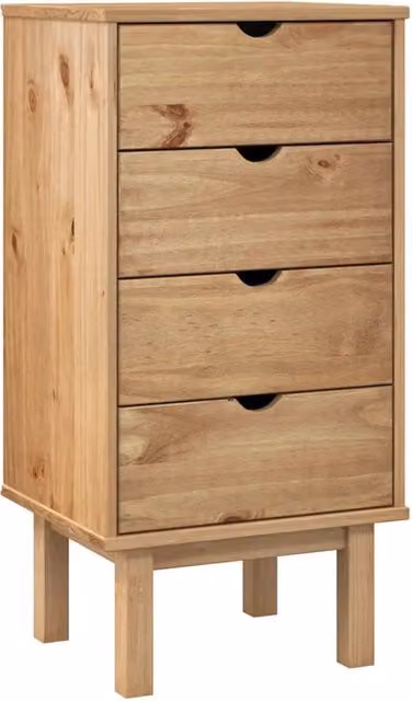Cassettiera OTTA in legno massello di pino marrone L/P/H: 45 x 39 x 90 cm – 1