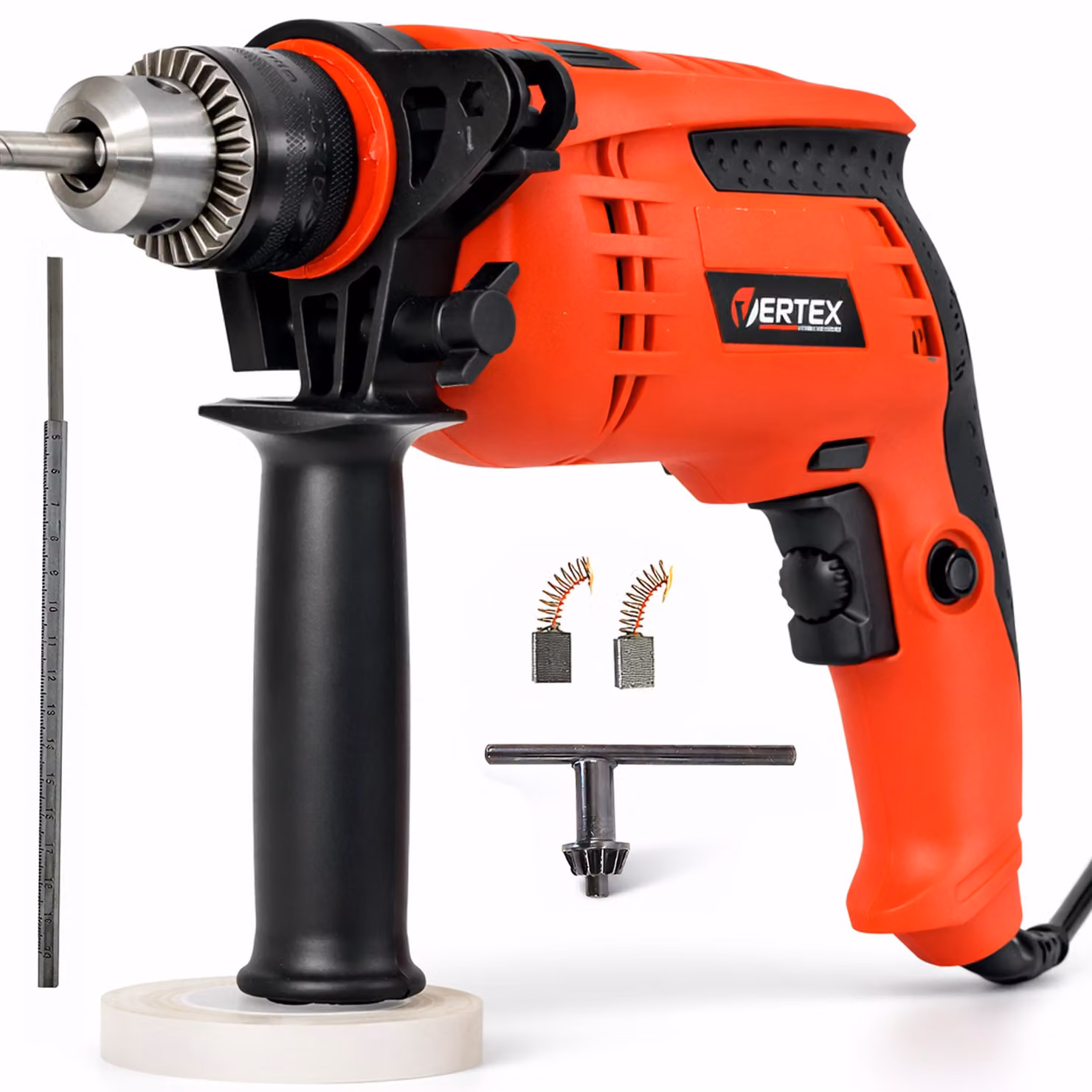 Trapano a percussione 710 W, per calcestruzzo, metallo e legno, VERTEX, potente e robusto, 13 mm, con limitatore di profondità