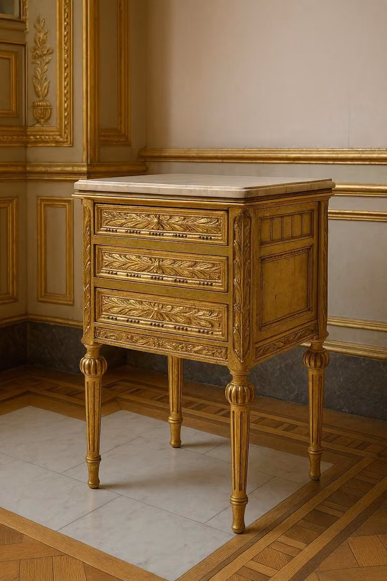Casa Padrino Cassettiera barocca oro antico / crema - Cassettiera in stile barocco realizzata a mano con 3 cassetti