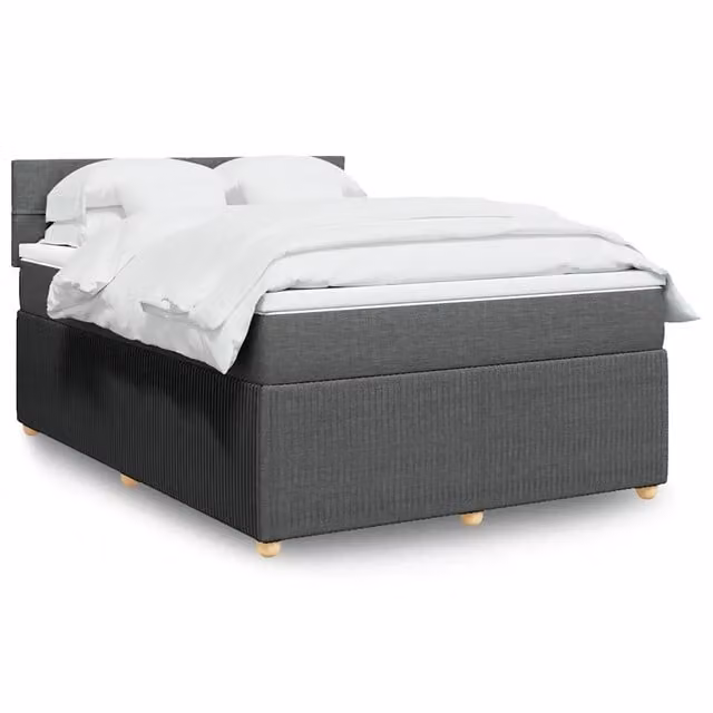 Letto Ibrido con Giroletto a Molle e Materasso vidaXL in Grigio e Bianco L/P: 140 x 190 cm