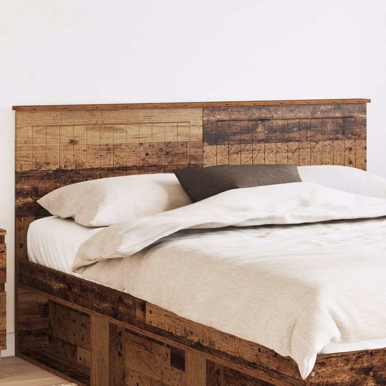 Testiera per letto moderna vidaXL in legno ingegnerizzato color marrone