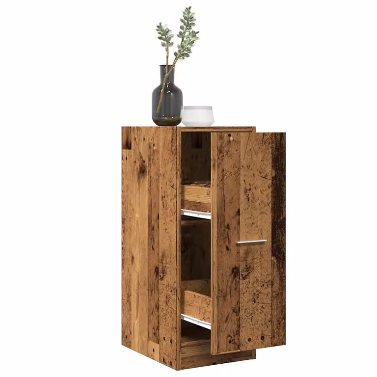 Armadietto da Farmacia da Parete vidaXL in Legno Vecchio Marrone con Ripiani Interni L/P/H: 30 x 41 x 77,5 cm