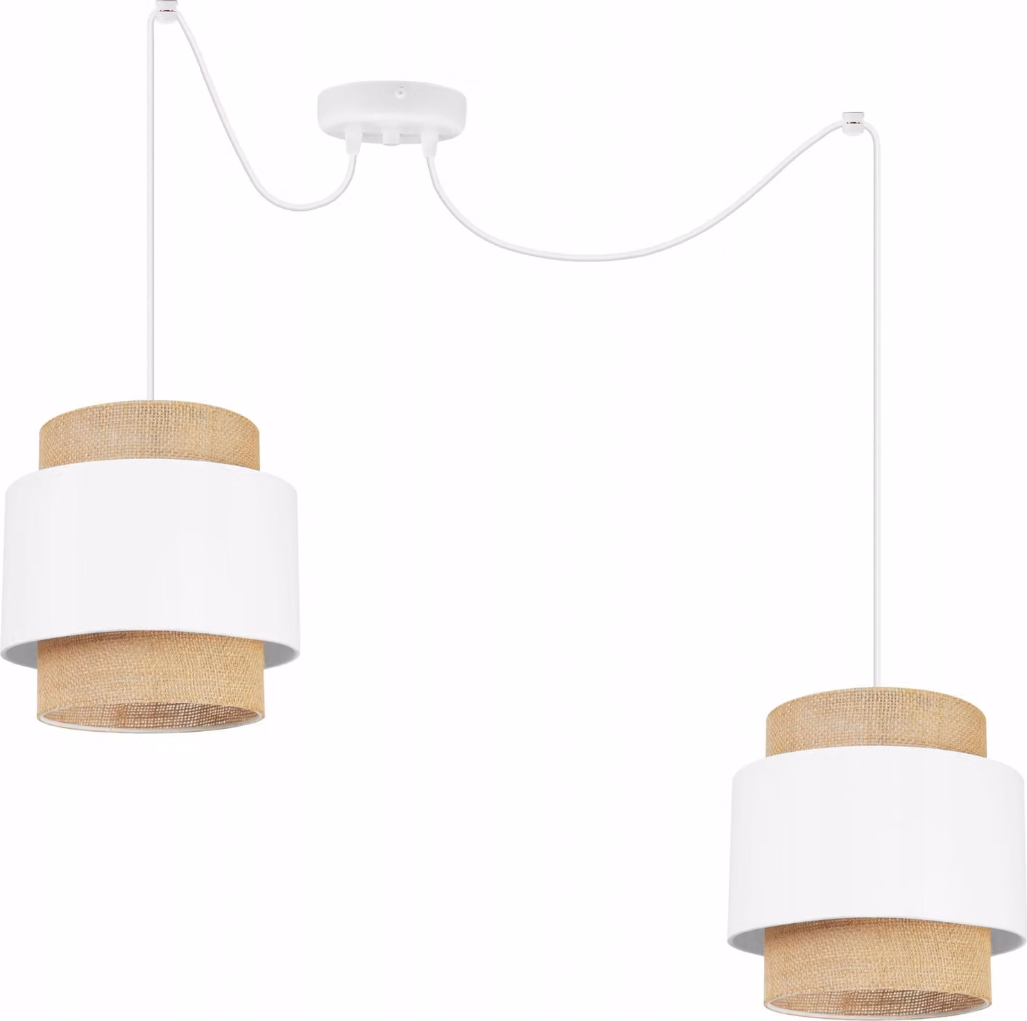 Lampada a sospensione, lampadario da soffitto, paralume, Boho Juta