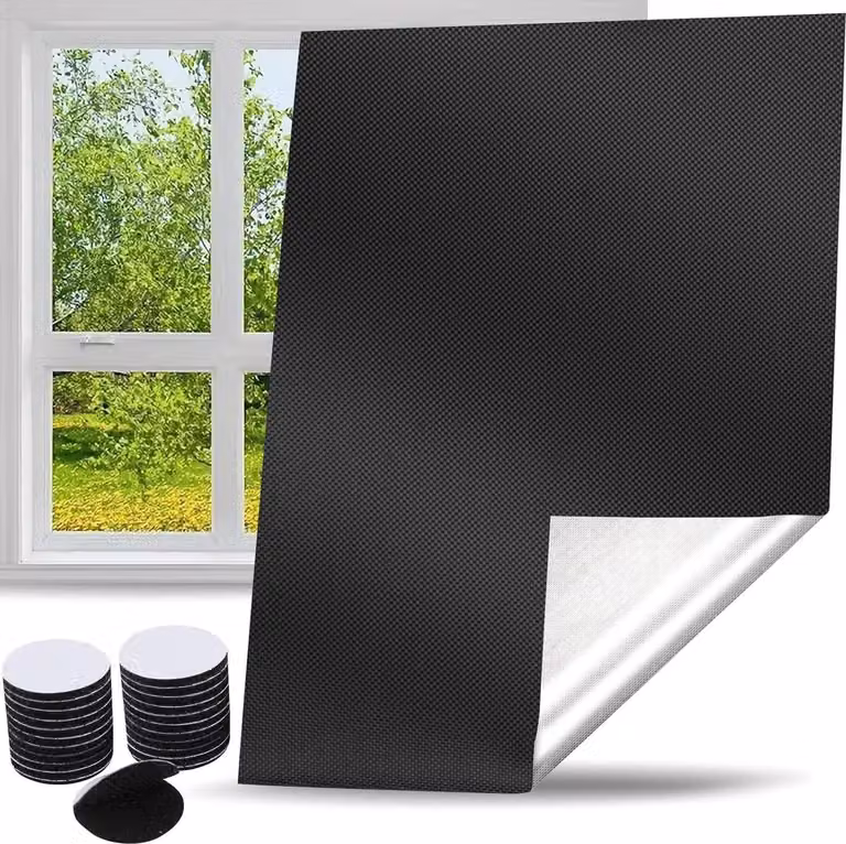 Tenda oscurante senza foratura, oscuramento al 100%, dimensioni 100x145 cm, tessuto Oxford, con sistema di fissaggio a strappo, confezione da 1