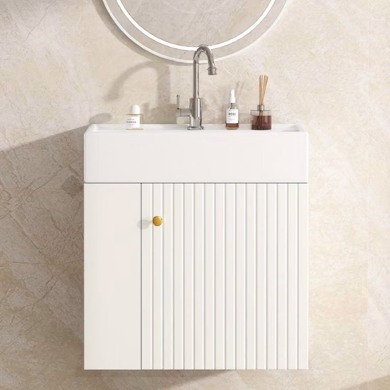 Lavabo - Lavandino - Lavandino da appoggio - Mobile lavabo - Mobile bagno - Larghezza: 55 cm - Montaggio a parete
