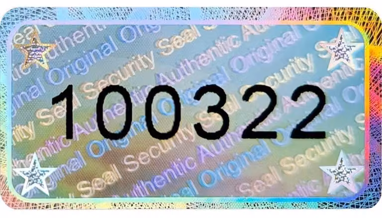 Solidchoice - 405 sigilli di sicurezza olografici 3D con numero di serie
