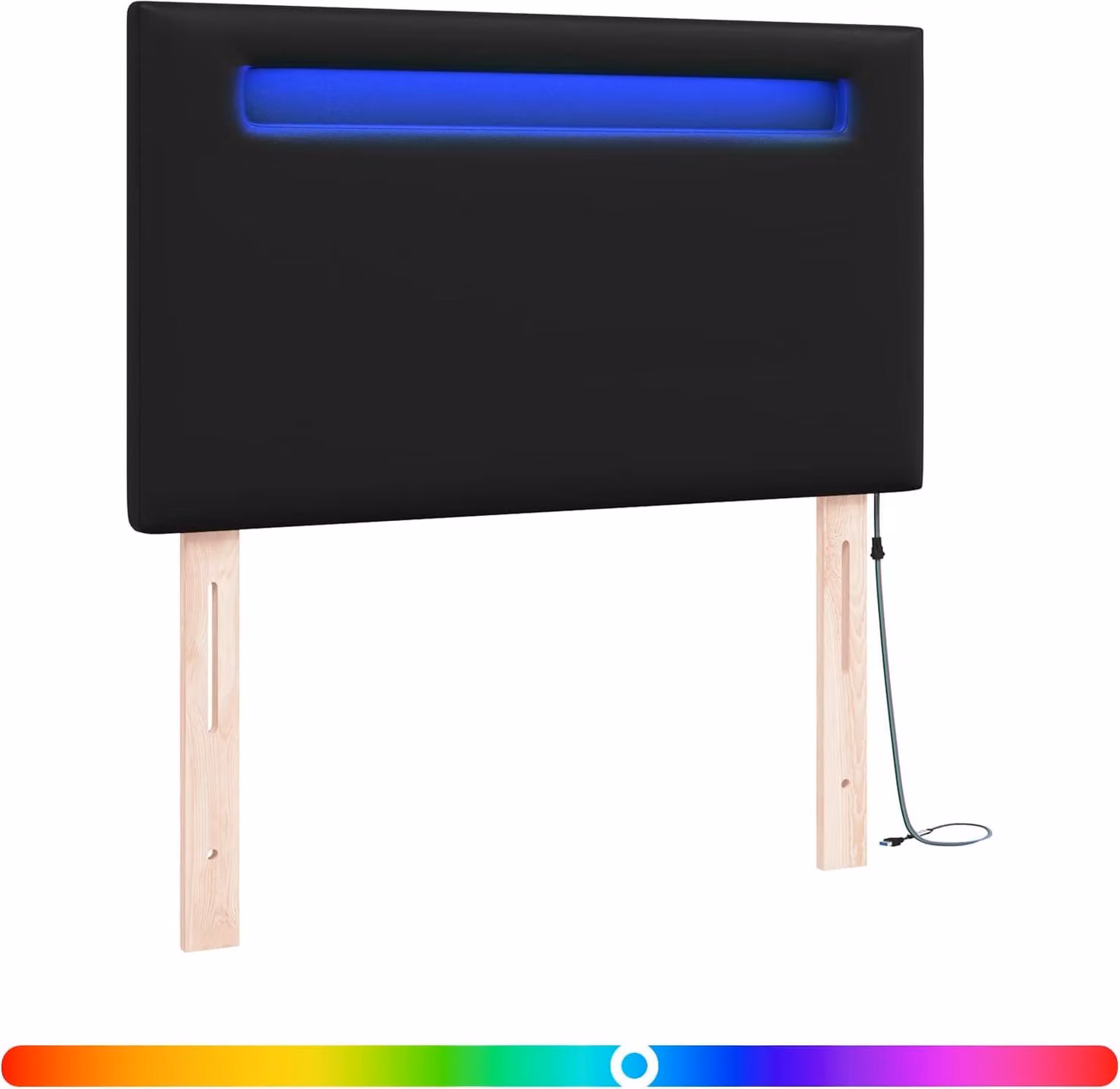 Testiera LED Nero 90 cm