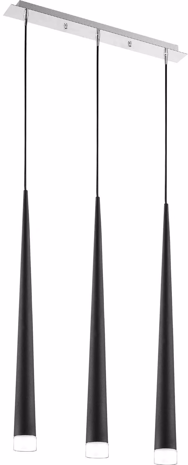 Lampada a sospensione EBONY 3xG9/33W, nero/opaco, L: 55 L: 6 H: 120 cm, attacco G9