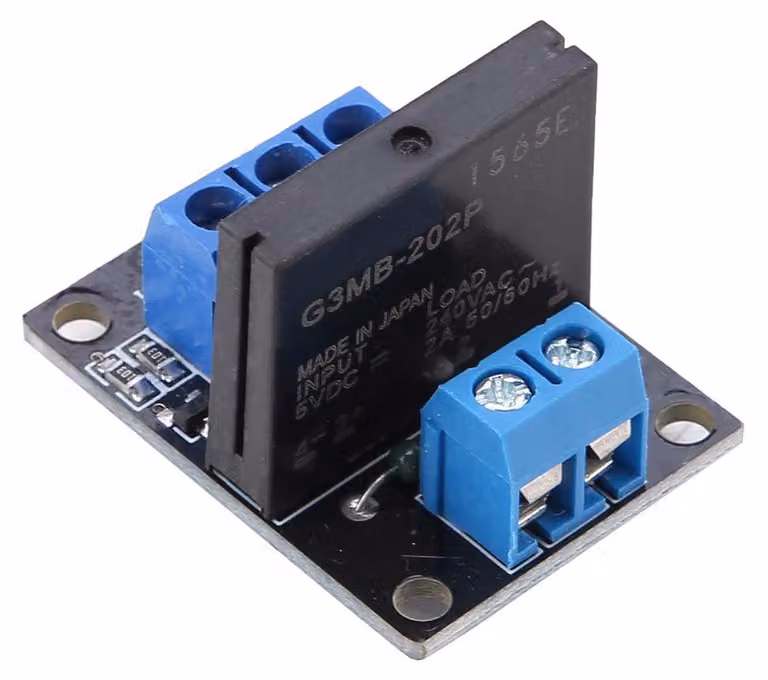 Modulo SSR, relè a stato solido, 1 canale, DC 5V/12V, 2A