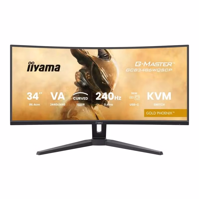 Monitor PC Ultrawide Iiyama G-Master GCB3486WQSCP-B1 da 34 pollici, Risoluzione QHD 3440 x 1440 pixel, Pannello VA, 240 Hz, Nero – 2