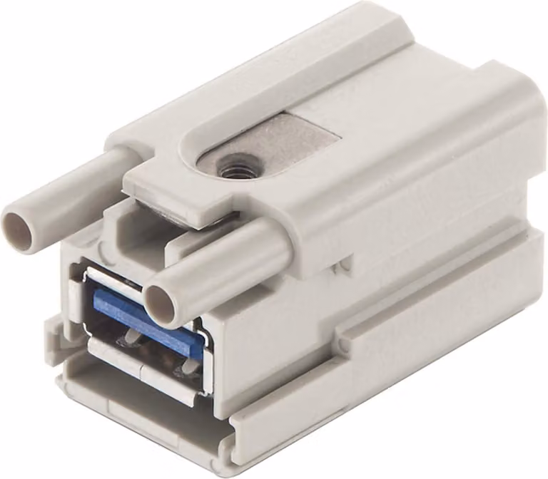 HARTING Han Brid-USB 3.0 Inserto femmina (F) Connettore femmina/femmina 50 V, 1 A - 1 pezzo