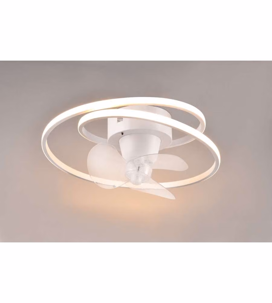 Trio Lighting Plafoniera Ventilatore - Bianco - 50 cm