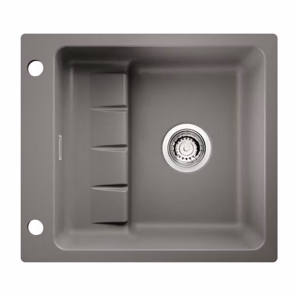 NABER 1091014 Lavello da incasso PickUP F con miscelatore premium girevole, a partire da 600 mm di larghezza del mobile, Vetroceramica, lava
