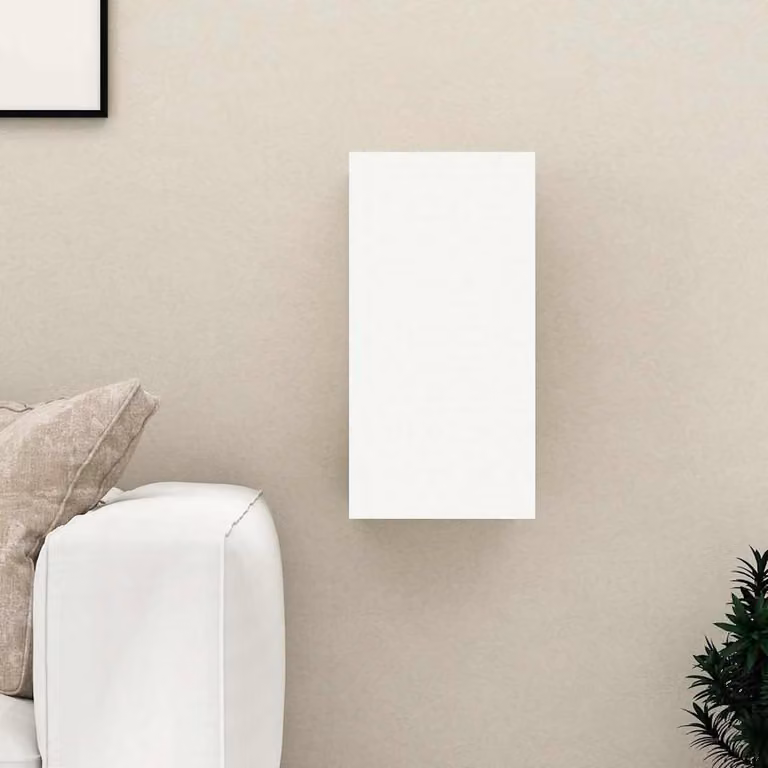 Mobile TV vidaXL in legno multistrato moderno, Bianco e Rovere Sonoma, L 30,5 cm x P 30 cm x H 60 cm