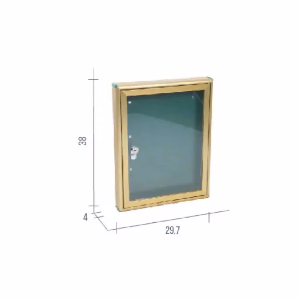 Bacheca porta avvisi Sacar in alluminio colore bronzo L: 29 cm, P: 4 cm, H: 37 cm – 2