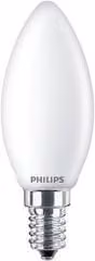 Lampadina LED Philips a candela, attacco E14, 4,3 W, 470 lumen, bianco