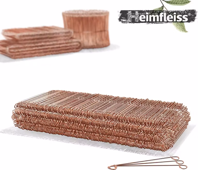 Filo per occhielli Heimfleiss® filo per cemento 1,0 x 120 mm (500 pz.) - filo rosso ramato - filo per trapano per macchina perforatrice