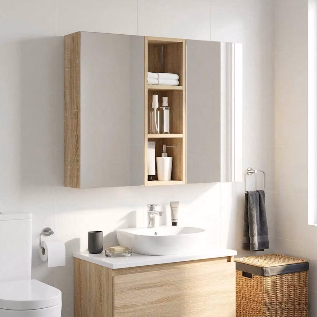 Armadio da bagno a muro vidaXL in Rovere Sonoma, L/P/H: 20 x 16 x 62,5 cm
