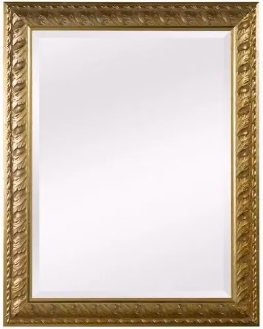 Specchiera in foglia oro rettangolare misure:76 x 96 x 4 - Mobili 2G