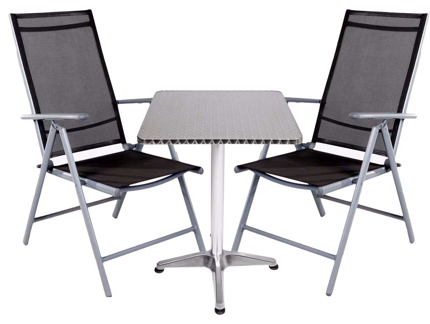 Set bistrot 3 pezzi alluminio - tessuti / antracite