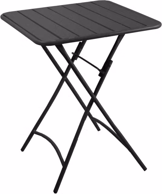Tavolo pieghevole quadrato in metallo Levante Shop colore antracite L/P/H: 60 x 60 x 72 cm