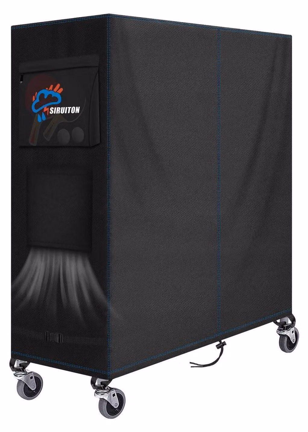 Copertura per tavolo da ping pong, dimensioni 165x70x185 cm, impermeabile, tessuto Oxford 420D, colore nero