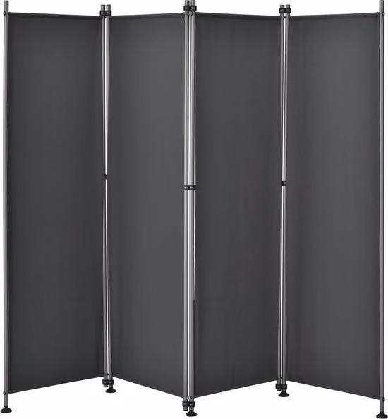 Scheidingswand per Esterno - 170x215 cm - Grigio Scuro - Acciaio e Tessuto