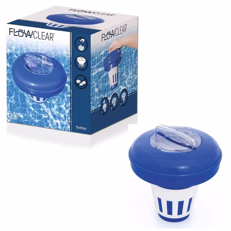 Bestway 58071, galleggiante dosatore per cloro, dissolvitore di pastiglie di cloro, dosatore di cloro per piscine, dimensioni: 7,6 cm