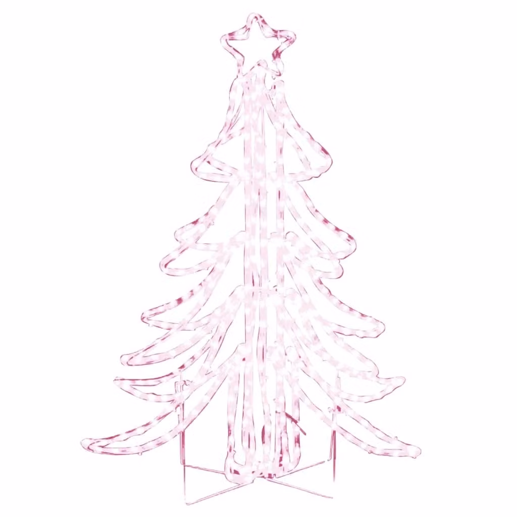 vidaXL Albero di Natale pieghevole a LED bianco caldo 87x87x93 cm