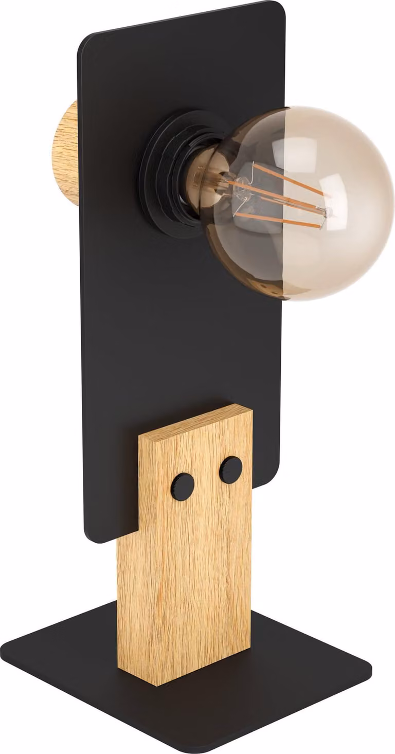 Eglo 43754 BRAMERTON E27 Lampada da tavolo 120x140mm Nero Marrone
