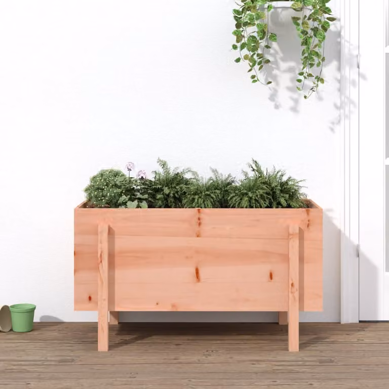Fioriera Rialzata da Giardino vidaXL in Legno di Douglas Marrone L: 101 cm, P: 50 cm, H: 57 cm
