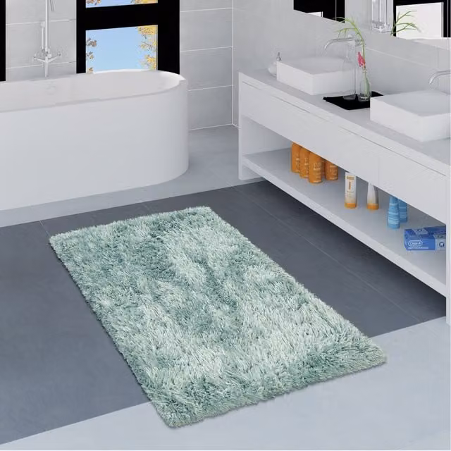 Tappeto da bagno Kandela turchese L: 40 cm, P: 55 cm – 1